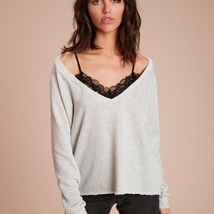 Nation LTD Nica Sweatshirt w/ Lace Cami Attached